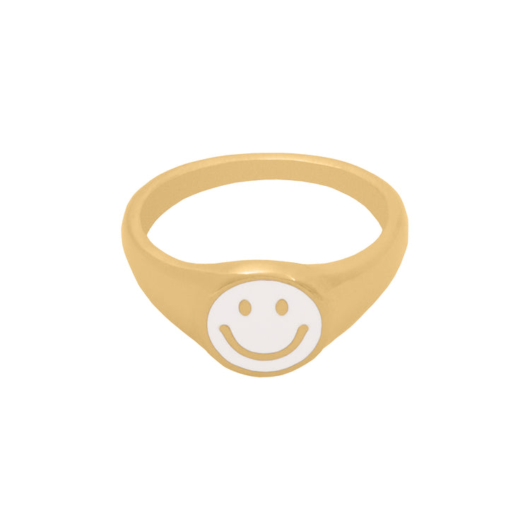 WHITE SMILE RING