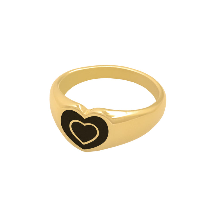 BLACK HEART RING