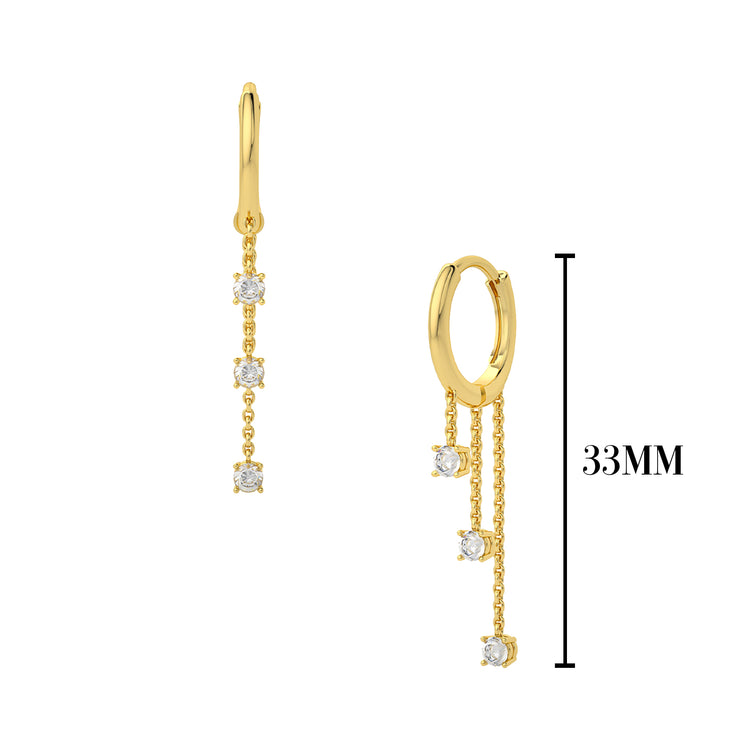 DANGLING HUGGIE EARRINGS