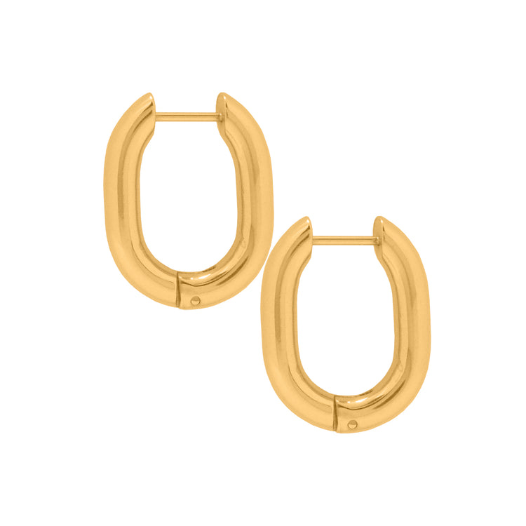 LINK UP HOOP EARRINGS
