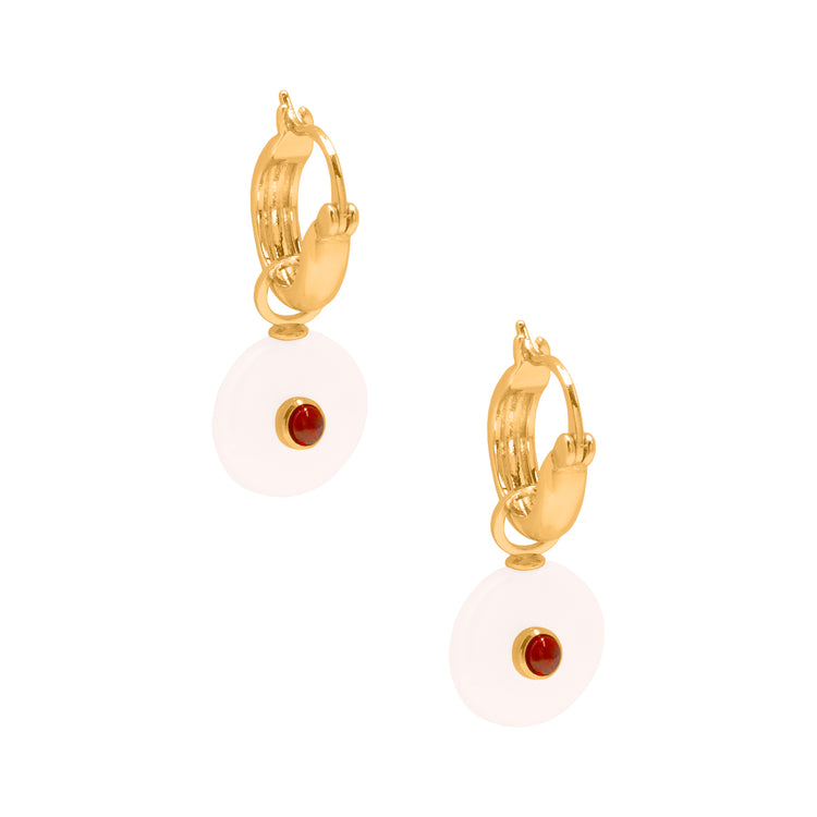 FRESH WATER PEARL HOOP EARRINGS