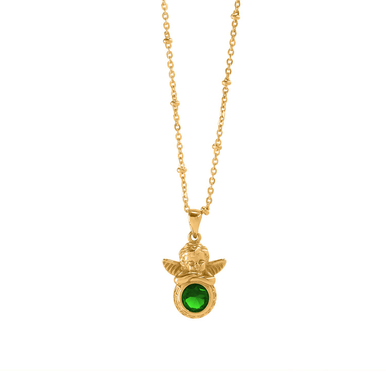 EMERALD ANGEL NECKLACE