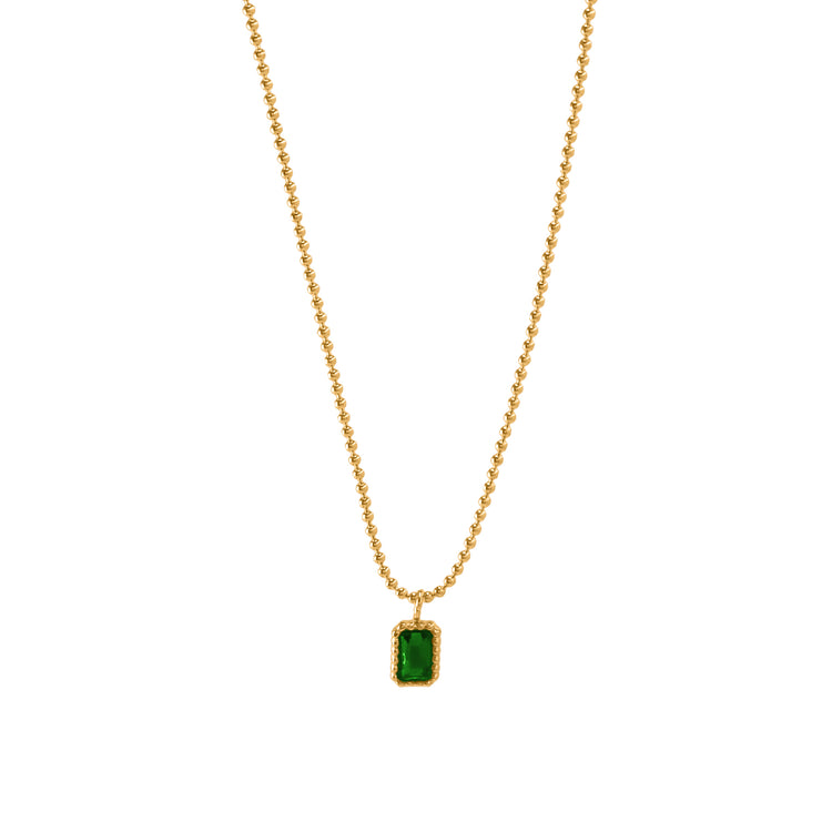 EMERALD CHARM NECKLACE