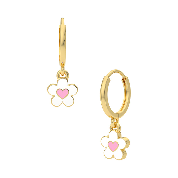 FLOWER HEART EARRINGS