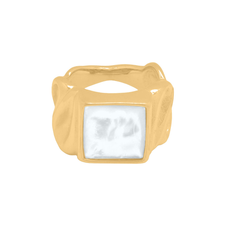 WHITE STONE RING