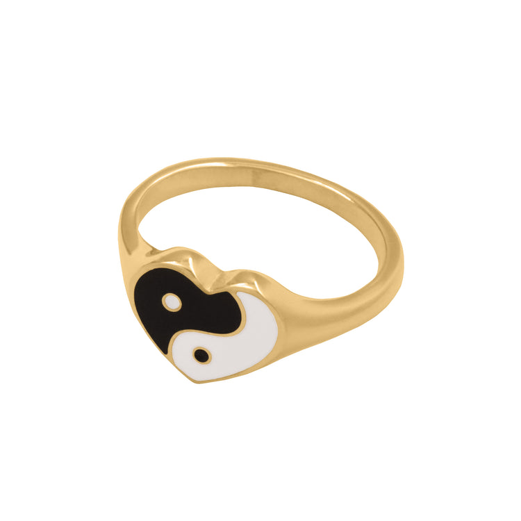 YIN YANG HEART RING
