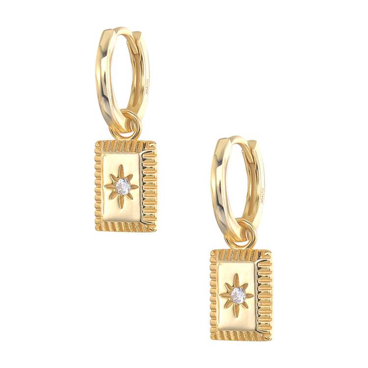 STAR HOOP EARRINGS