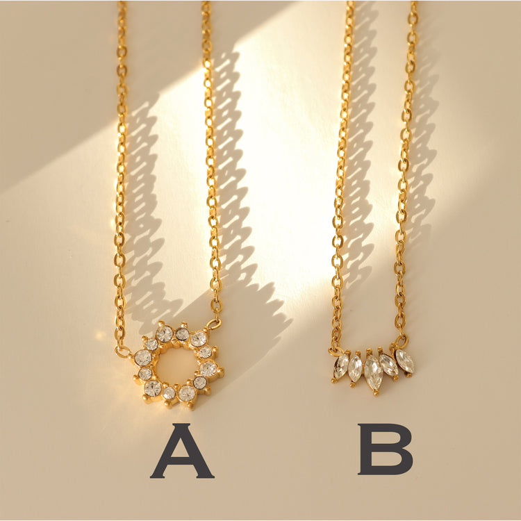 ELEGANT FLOWER PENDANT NECKLAC