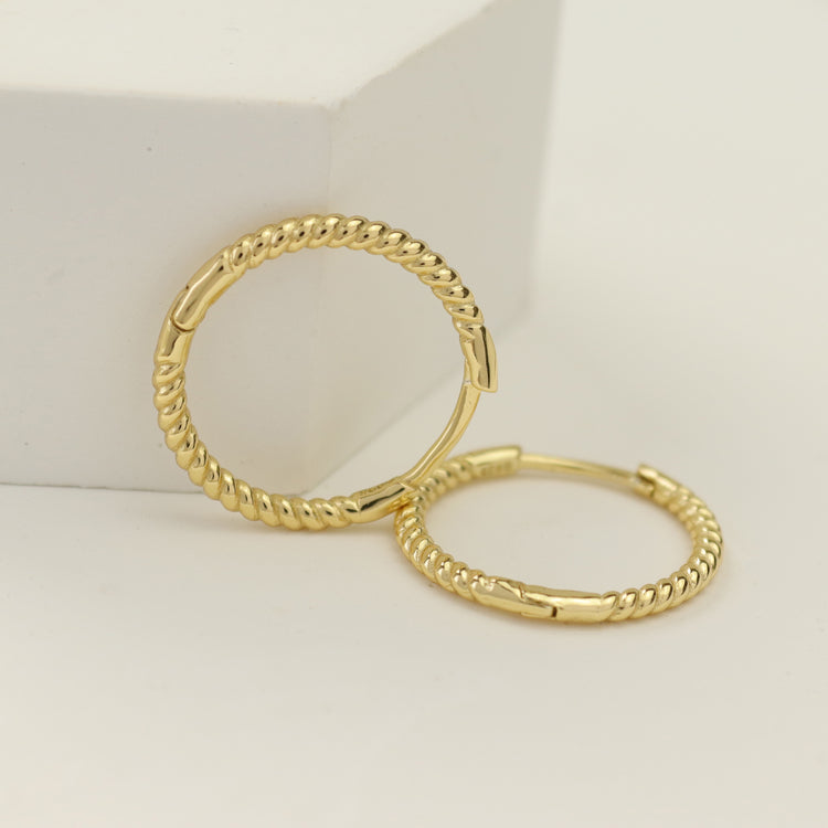 TWIST HOOP EARRINGS 13MM