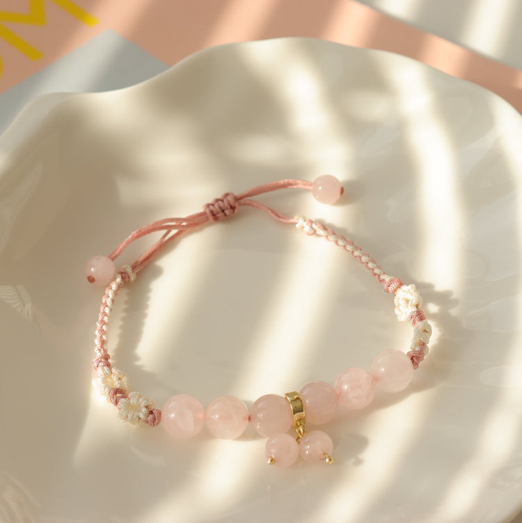 NATURAL PINK STONE BRACELET