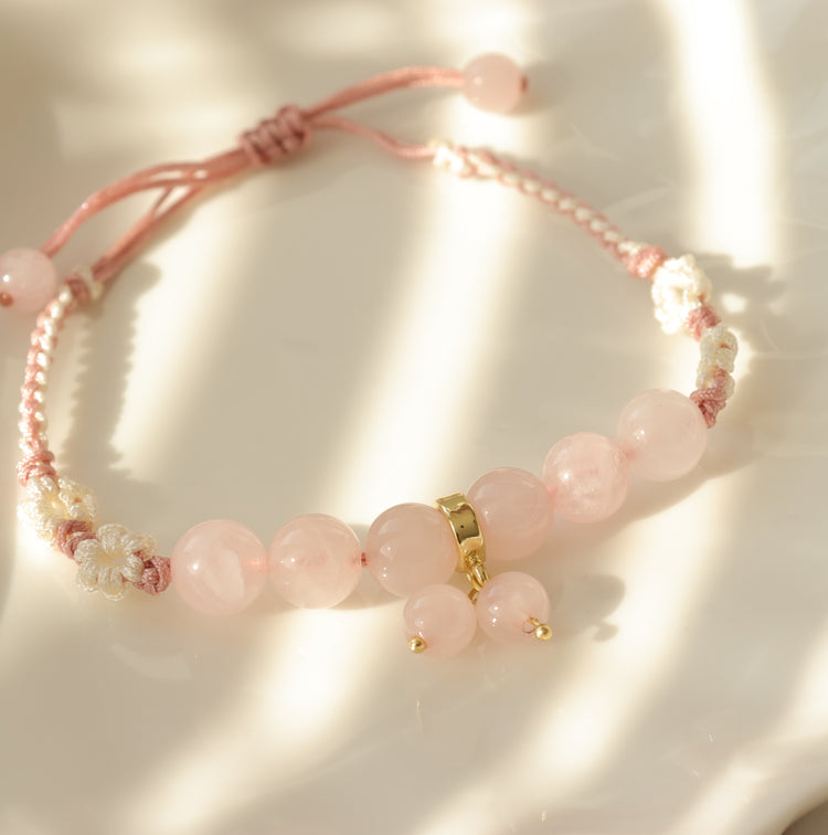 NATURAL PINK STONE BRACELET