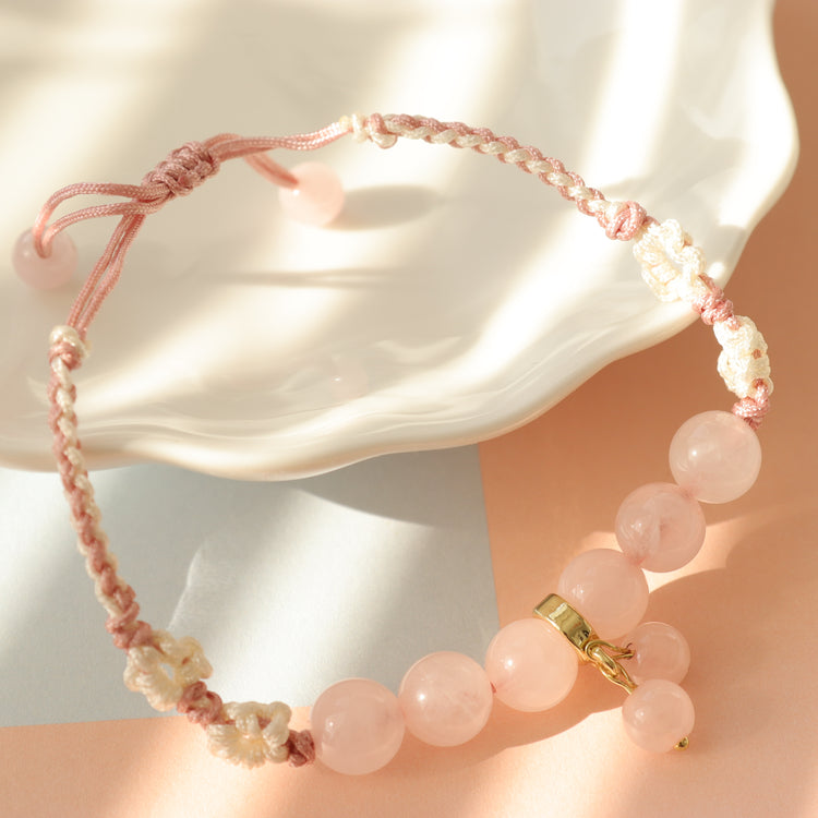 NATURAL PINK STONE BRACELET