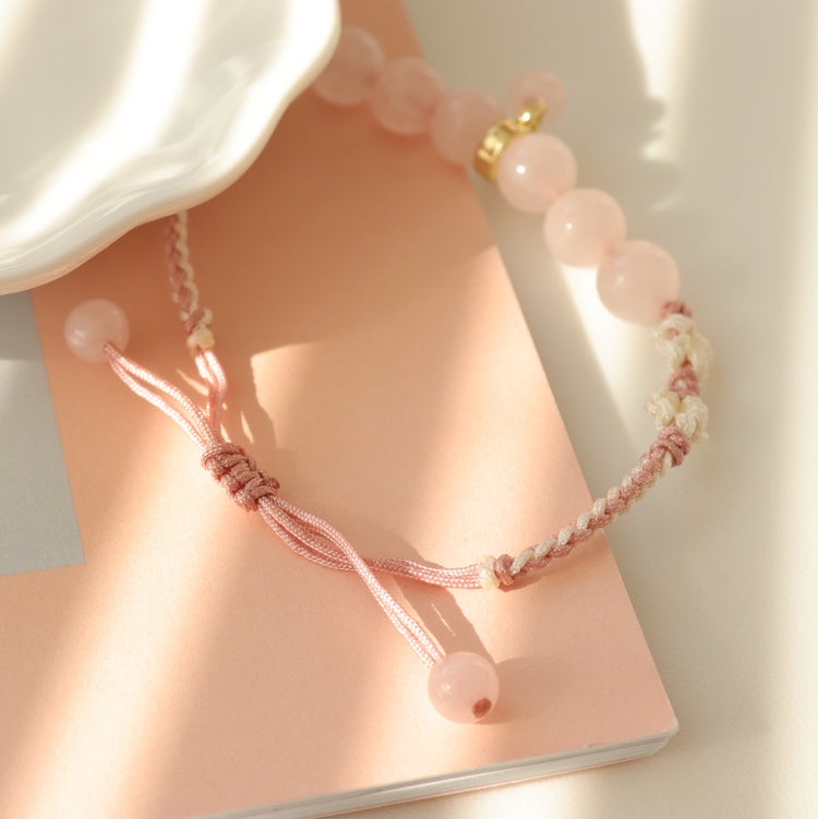 NATURAL PINK STONE BRACELET