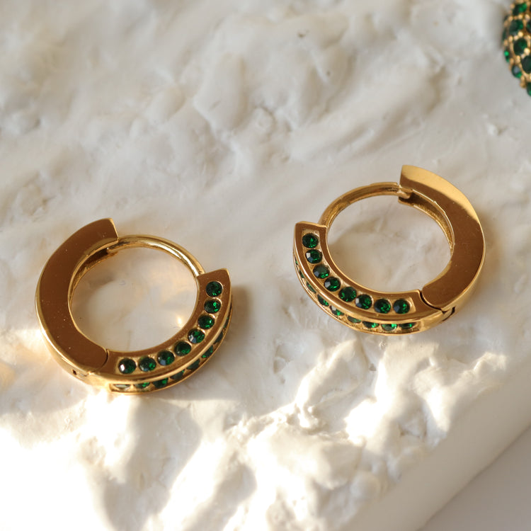EMERALD 18K GOLD EARRINGS