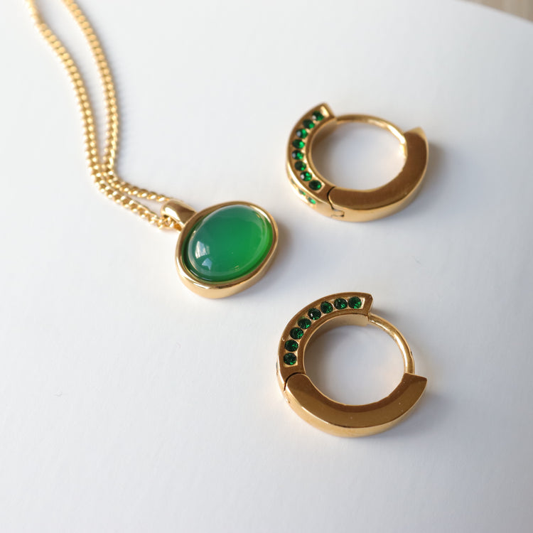 EMERALD 18K GOLD EARRINGS