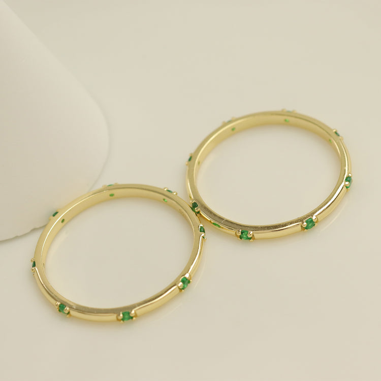 EMERALD DAZZLING BAND RING