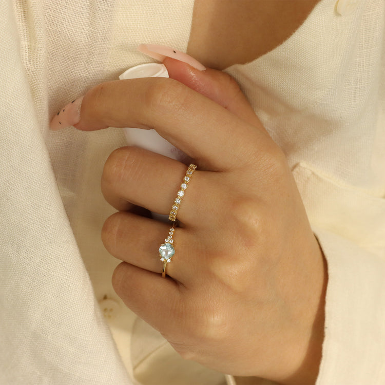 CZ BAND RING