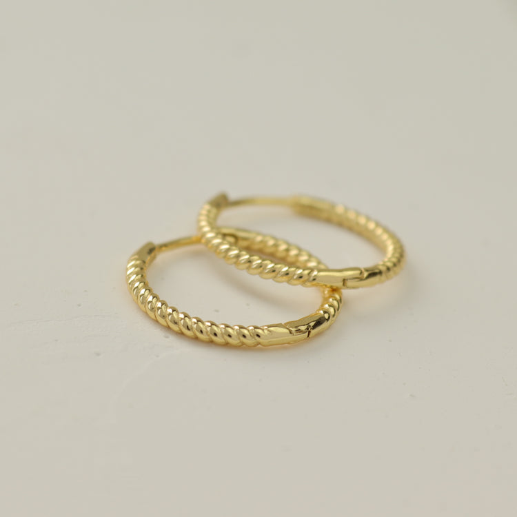 TWIST HOOP EARRINGS 13MM