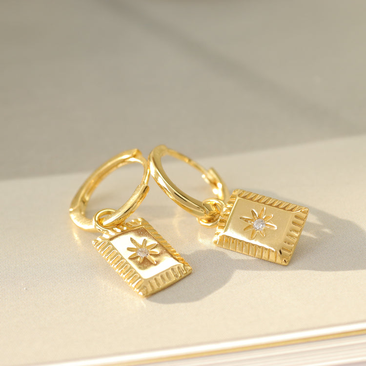 STAR HOOP EARRINGS