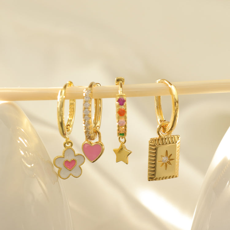 STAR HOOP EARRINGS