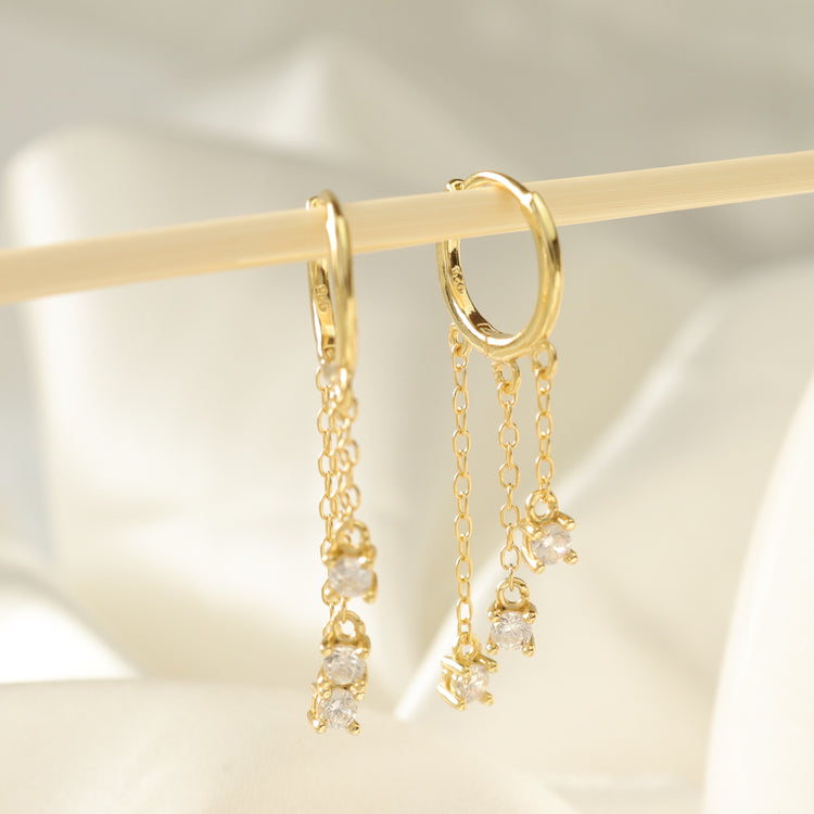 DANGLING HUGGIE EARRINGS