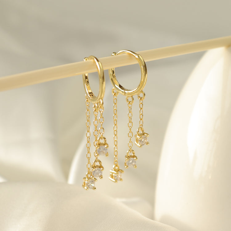 DANGLING HUGGIE EARRINGS