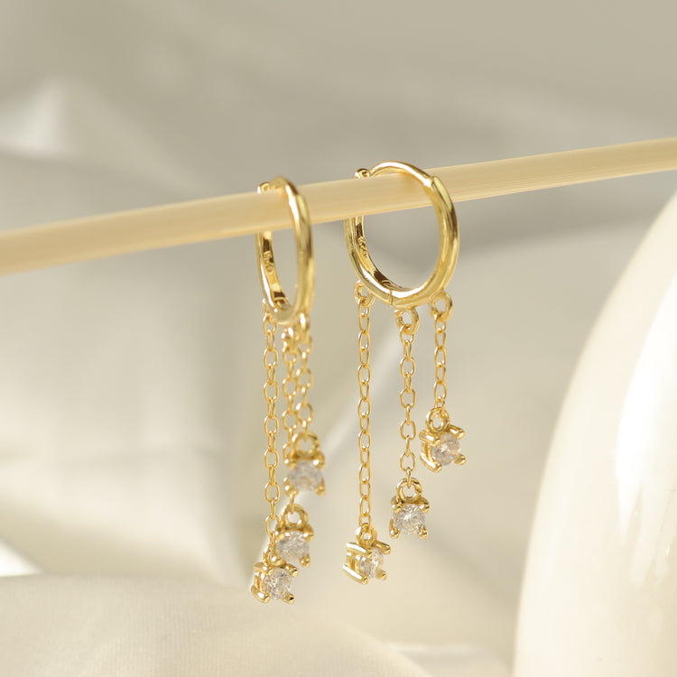 DANGLING HUGGIE EARRINGS