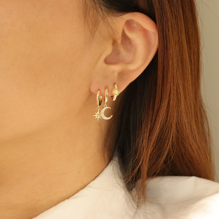 MOON HUGGIES EARRINGS