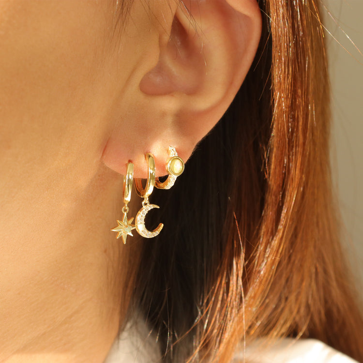 MOON HUGGIES EARRINGS