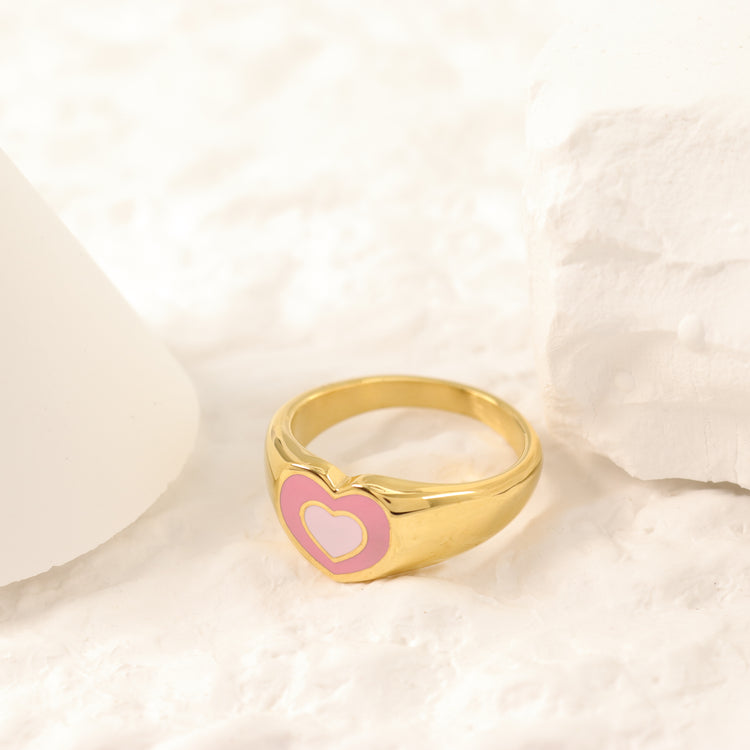 PINK HEART RING