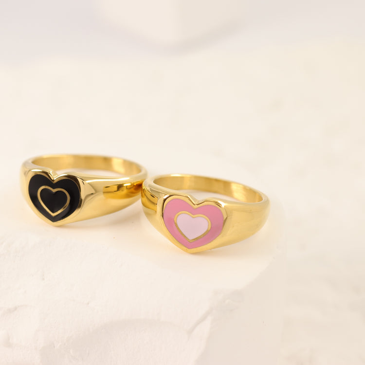 PINK HEART RING