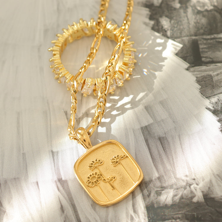FLOWER GOLD NECKLACE