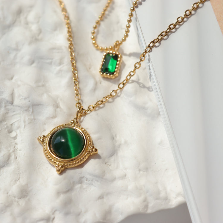 EMERALD GALAXY NECKLACE