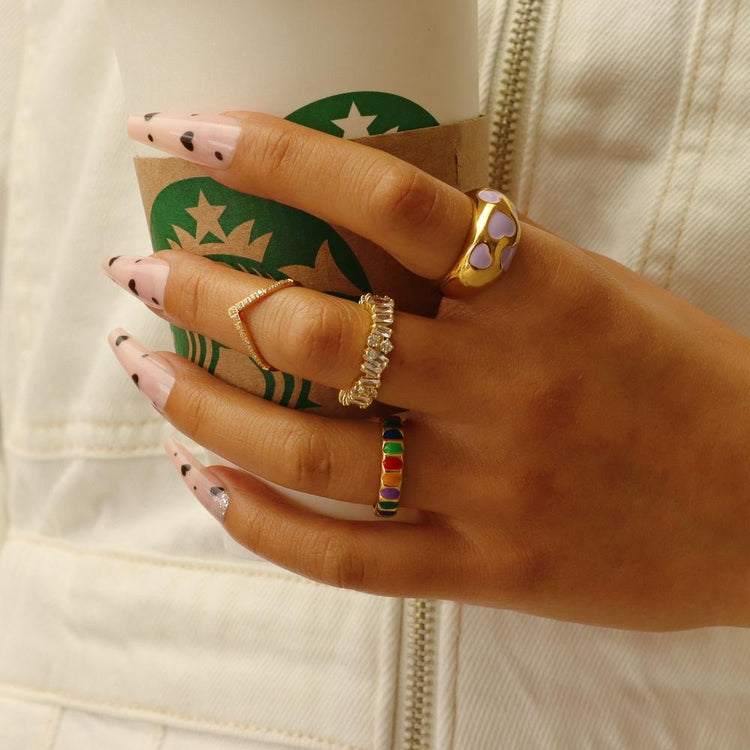 PURPLE HEART RING-VENUS LOVES JEWELLERY