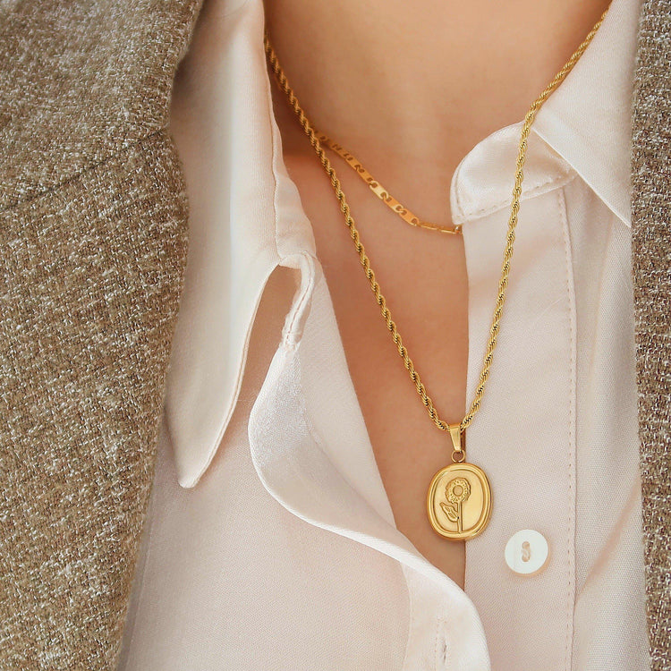 SUNFLOWER NECKLACE-VENUS LOVES JEWELLERY