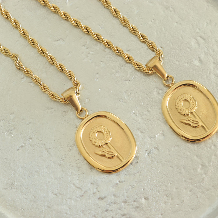SUNFLOWER NECKLACE-VENUS LOVES JEWELLERY