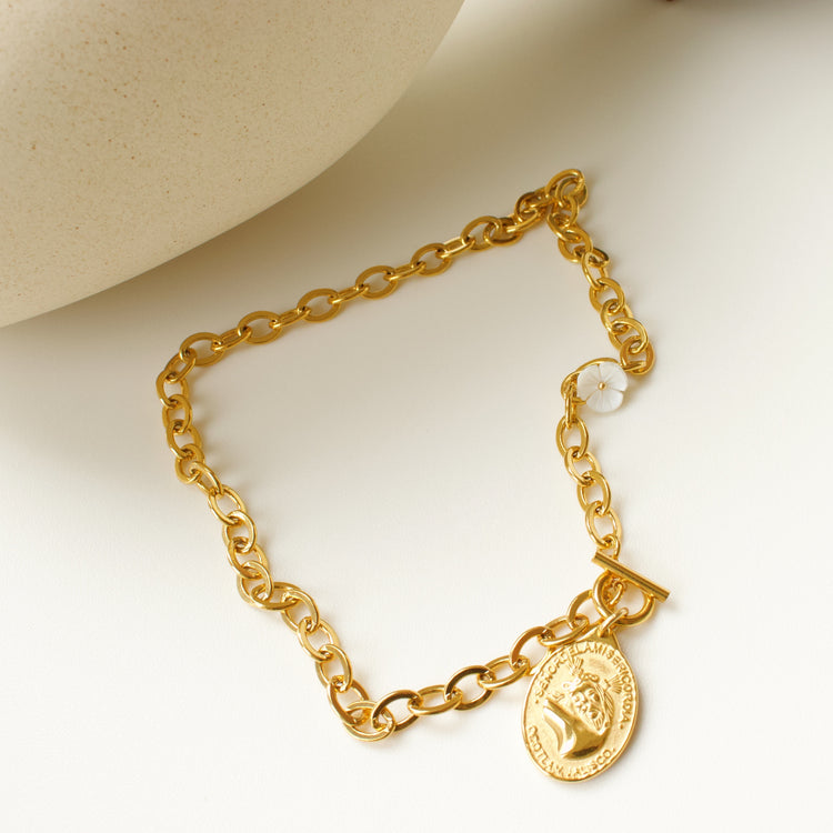 COIN FLOWER NECKLACE