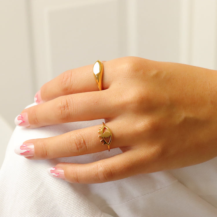 ALL SEEING EYE GOLD RING