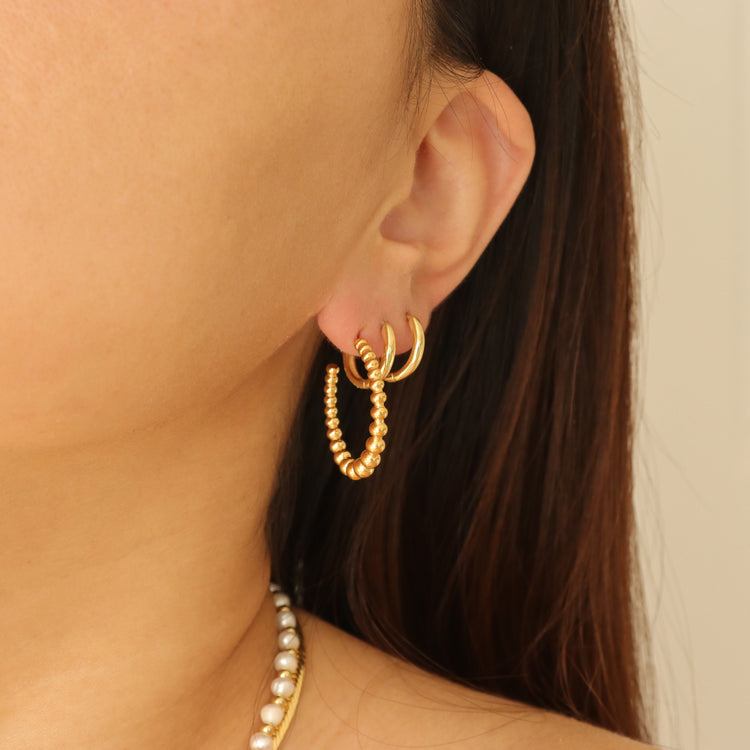 BEADED STUD EARRINGS