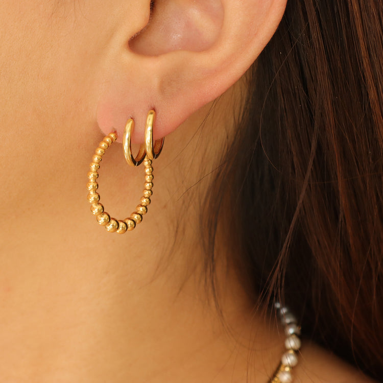 BEADED STUD EARRINGS