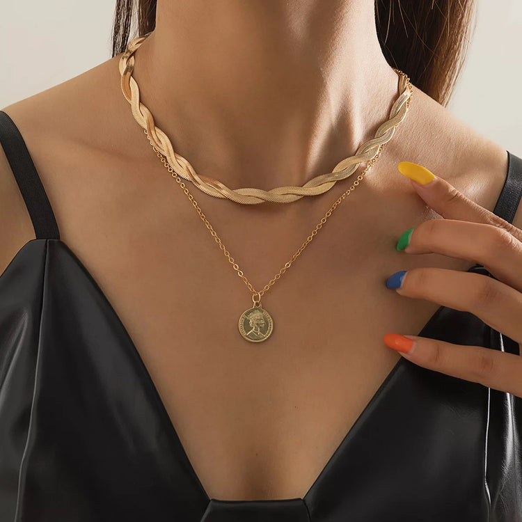 DOUBLE SNAKE CHAIN NECKLACE
