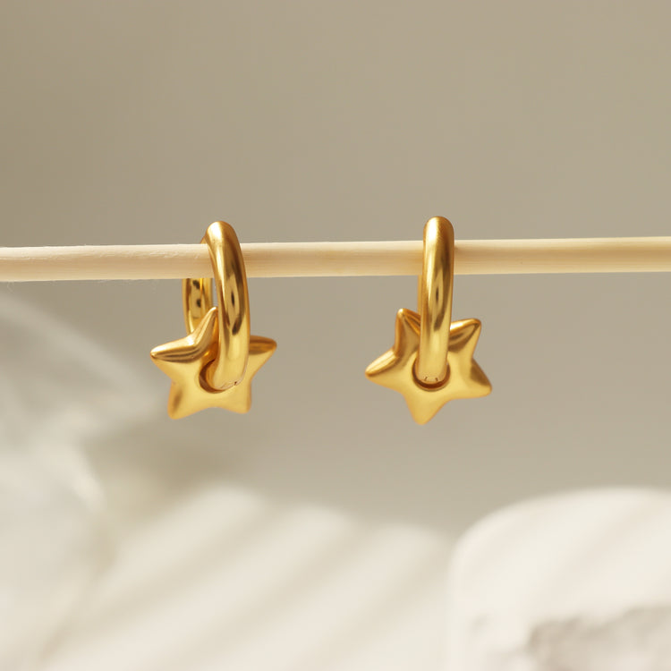STAR | MOON GOLD EARRINGS