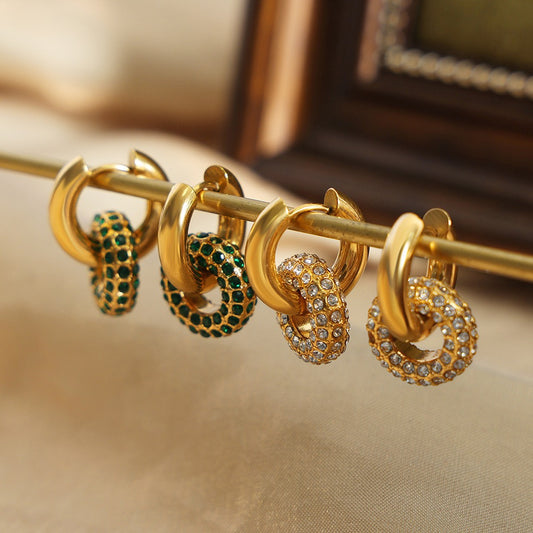 CRYSTAL HOOP EARRINGS