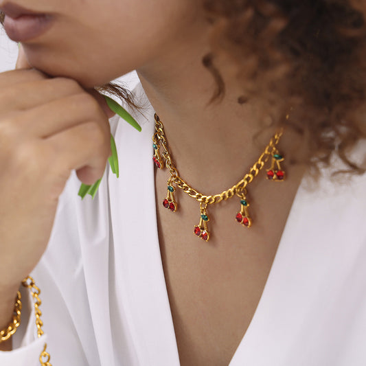 CHERRY GOLD NECKLACE