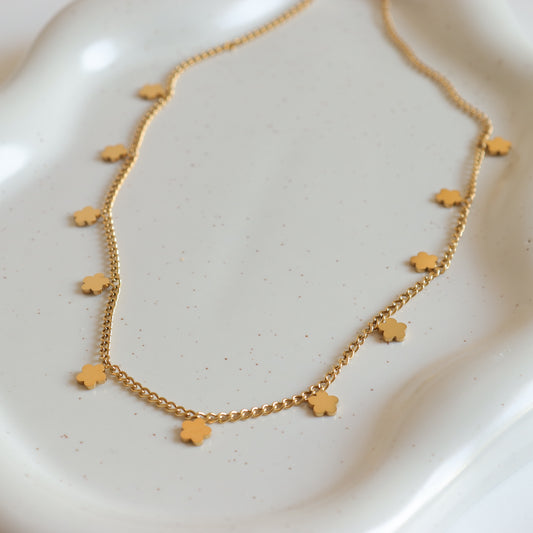 MINI FLOWER CHAIN NECKLACE