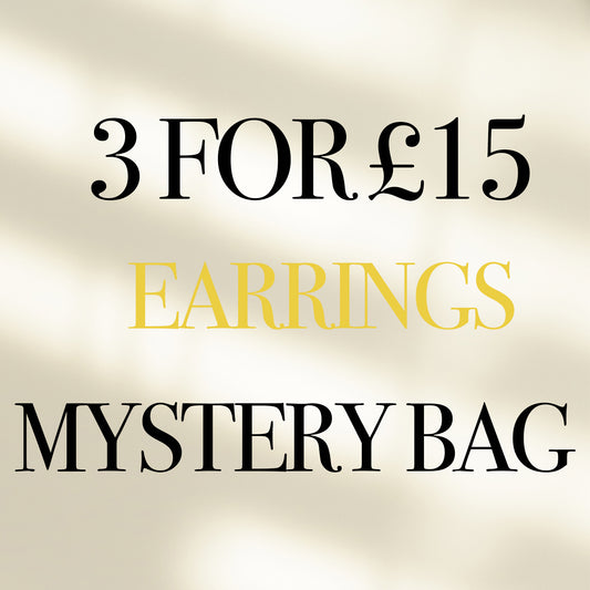 3 EARRINGS FOR £15 - MYSTERY BAG