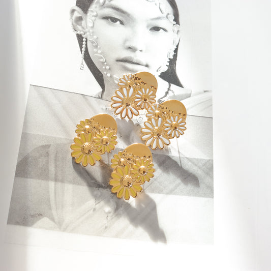 FLOWER GOLD EARRINGS