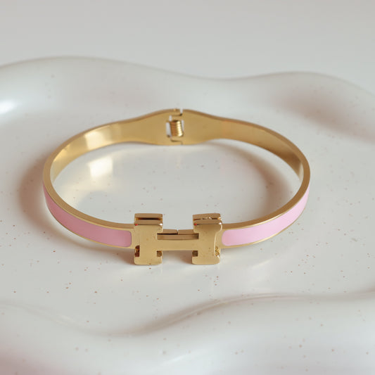 H PINK GOLD BANGLE