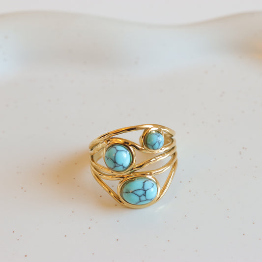 BLUE OPEN RING