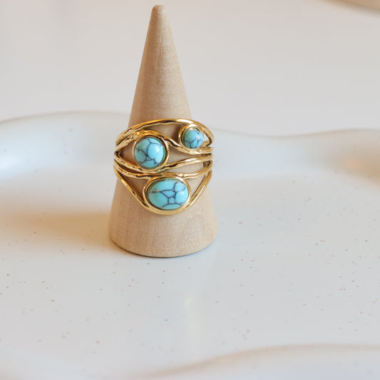 BLUE OPEN RING